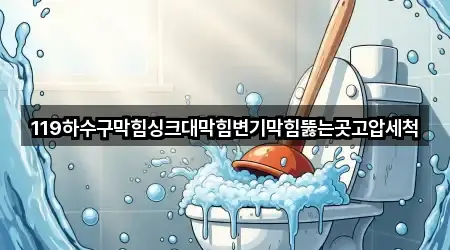 119하수구막힘싱크대막힘변기막힘뚫는곳고압세척