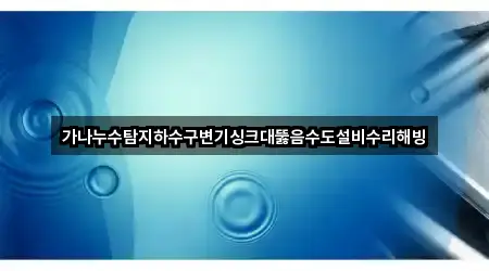 가나누수탐지하수구변기싱크대뚫음수도설비수리해빙