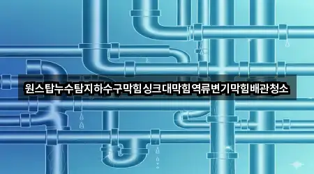 원스탑누수탐지하수구막힘싱크대막힘역류변기막힘배관청소