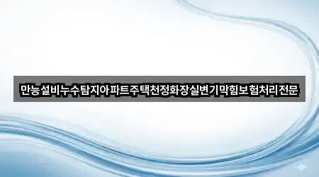 만능설비누수탐지아파트주택천정화장실변기막힘보험처리전문