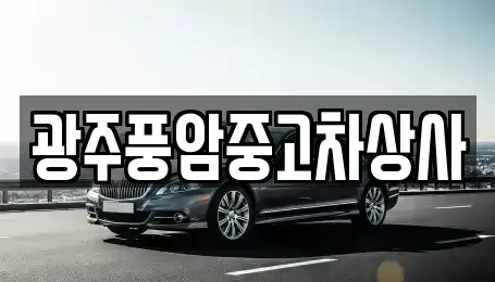 광주 남구 칠석동 중고차 전문 광주풍암중고차상사
