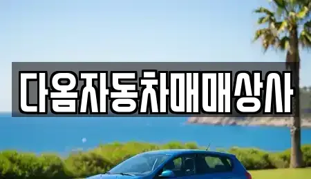 충남 보령시 오천면 중고차 전문 다옴자동차매매상사